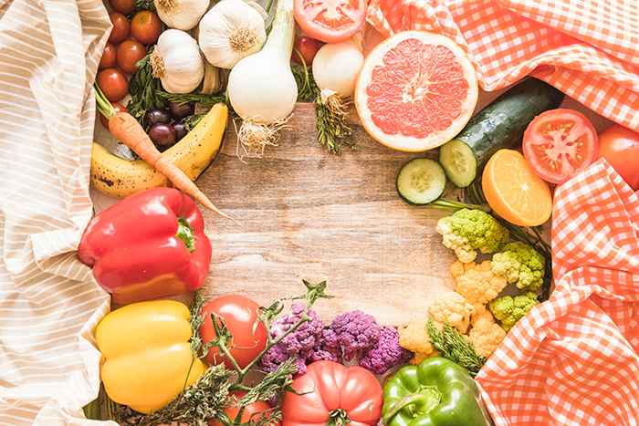 Frutas y verduras para un alimentación saludable